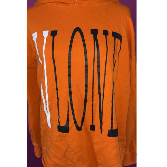 MENS V Lone Orange Hoodie - Picture 3 of 8